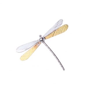Dragonfly - Liten berlock guld/silver